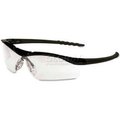 Mcr Safety MCR Safety DL110 Crews Dallas Wraparound Safety Glasses, Black Frame, Clear Lens, Hard-Coat DL110.